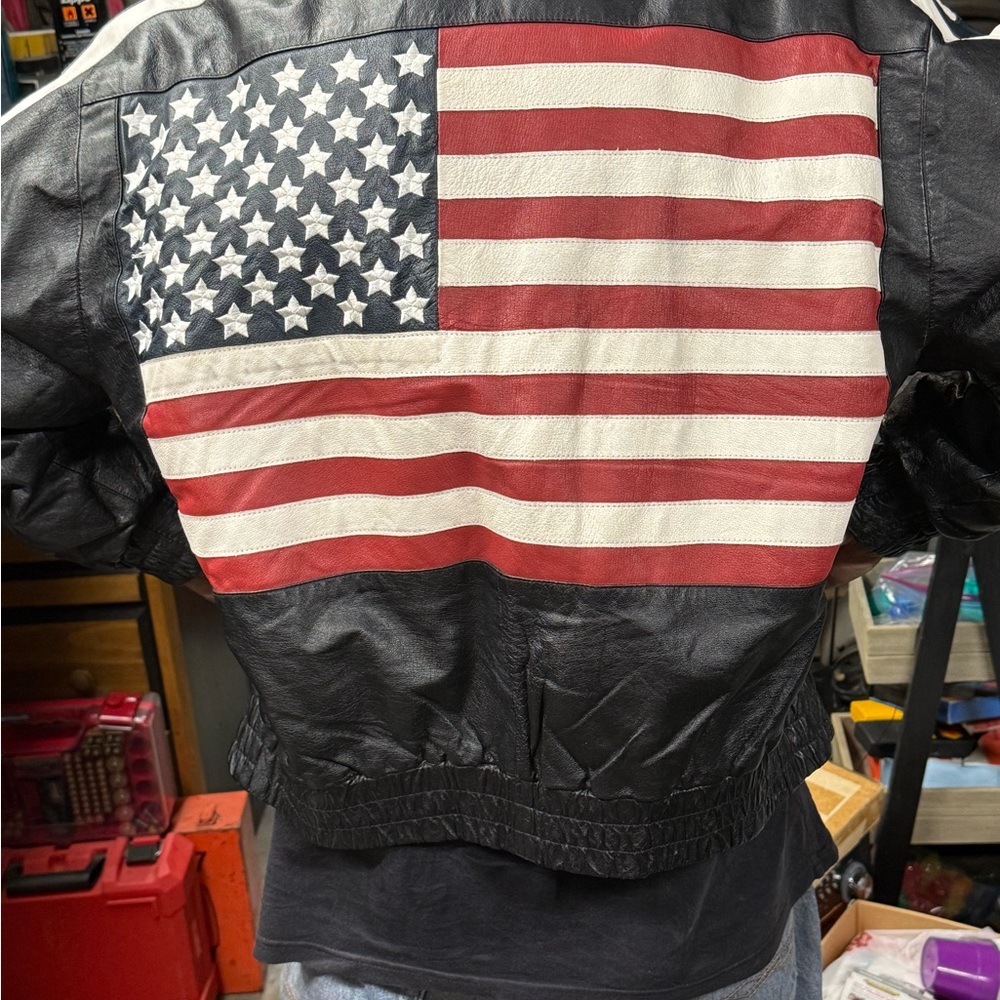 Caribou creek large men’s leather jacket